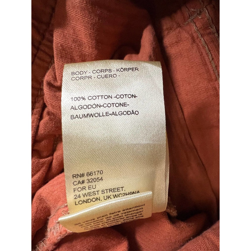 Free People Tahiti Cord Cargo Pants Pull On Drawstring Waist Size Small Orange - Picture 8 of 9